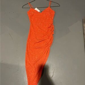 Windsor Asymmetrical Orange Dress